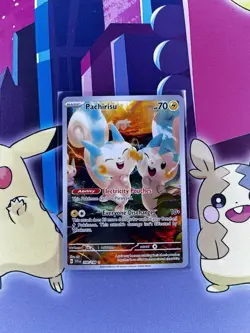 Pachirisu 208/198 Scarlet & Violet Base Illustration Rare NM Pokemon Card - Image 1