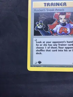 Pokemon Cards: Team Rocket 1st Edition Rare: Rocket's Sneak Attack 72/82 - Image 5