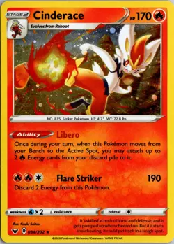 Cinderace - (Cosmos Holo) Holo Promo Miscellaneous Cards & Products 034/202 NM - Image 1