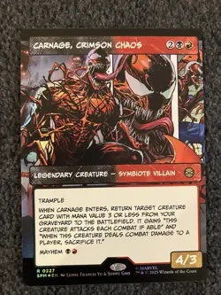 Magic MTG - Carnage, Crimson Chaos (Borderless) Foil - Marvel's Spider-Man - Image 1