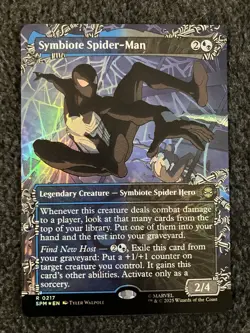 Magic MTG - Symbiote Spider-Man (Borderless) Foil - Marvel's Spider-Man - Image 1