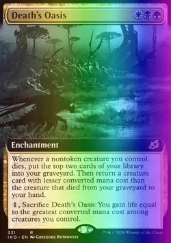 Magic the Gathering MTG Death's Oasis (331) Ikoria Lair of Behemoths LP FOIL - Image 1