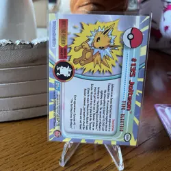 Pokemon Topps Series 3 Jolteon #135 Holo Blue Label - Image 2