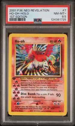 PSA 8.5 Ho-oh 07/64 Neo Revelation Holo 1st Edition POKEMON New Cert Lugia - Image 1