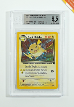 Pokemon BGS 8.5 Dark Raichu #083 Holo Team Rocket 2000 English - Image 1