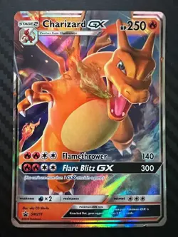Pokemon TCG Charizard GX SM211 Hidden Fates Promo LP - Image 1