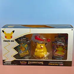 POKEMON CELEBRATIONS 25TH ANNI PREMIUM FIGURE COLL 2021 PIKACHU VMAX SEALED OVP - Image 1