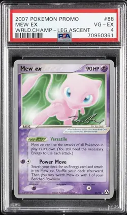 2007 POKEMON WORLD CHAMPIONSHIPS PROMO LEGEND ASCENT #88 MEW EX PSA 4 - Image 1