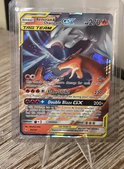 Pokemon TCG Reshiram Charizard GX 20/214 Tag Team Unbroken Bonds Holo - Image 1