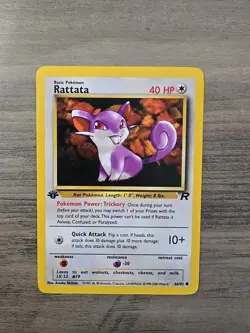 Pokemon TCG Rattata 1st Edition 66/82 Team Rocket LP - Image 1