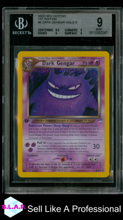 DARK GENGAR 1ST. EDITION POKEMON 6/105 2002 NEO DESTINY HOLO ENGLISH BGS 9 - Image 1