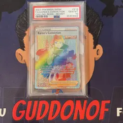 ??PSA 10 GEM MINT 2021 Pokemon Chilling Reign KAREN'S CONVICTION #216 Full Art - Image 1