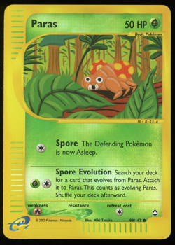 Pokemon 2003 Aquapolis - Paras - Reverse Holo - 99 - Image 1