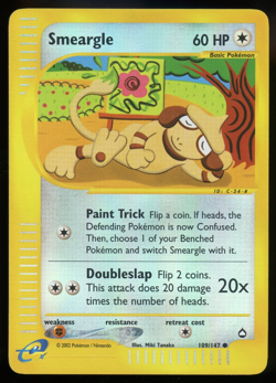 Pokemon 2003 Aquapolis - Smeargle - Reverse Holo - 109 - Image 1