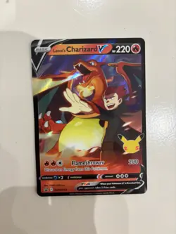 Pokemon TCG Lance's Charizard v SWSH133 Celebrations Black Star Promo Holo - Image 1
