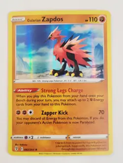 Pokemon Evolving Skies Set of 3 Galarian Moltres 093 Articuno 063 Zapdos 082 NM - Image 2