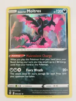 Pokemon Evolving Skies Set of 3 Galarian Moltres 093 Articuno 063 Zapdos 082 NM - Image 4