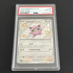 2024 POKEMON PAF EN-PALDEAN FATES SHINY RARE #198/091 JIGGLYPUFF PSA 10 - Image 1