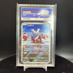 Pokemon TCG Delibird illustration rare 152/132, Mega Evolution- ACE 10 Gem Mint - Image 1