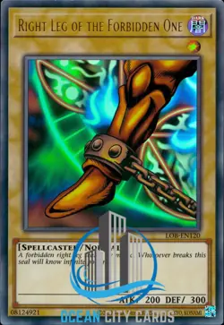 Yugioh Right Leg of the Forbidden One Ultra Rare 25th Anniversary LOB-en120 - Image 1