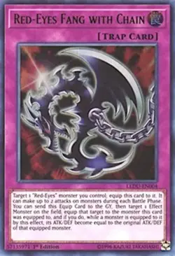 Red-Eyes Fang with Chain - 1st Edition Legendary Duelists NM YuGiOh - Image 1