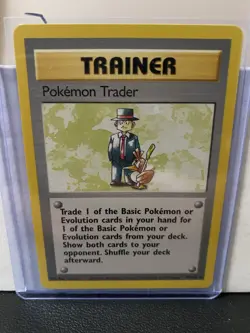 Pokemon TCG - Pokemon Trader 77/102 Base Set Non-Holo Rare Pokemon Card - Image 1