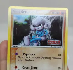 Pokemon TCG - Meditite 55/108 EX Power Keepers Stamped Holo Card - NM - Image 5