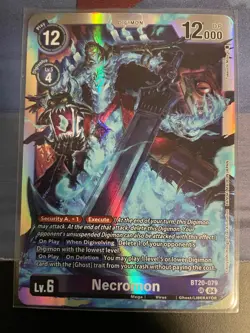 Digimon Card Game Necromon BT20-079 SR Super Rare NM ENGLISH USA - Image 1