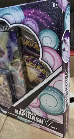 Pokemon Galarian Rapidash V Box Pokemon Cards Cosmic Eclipse NEW sealed - Image 2