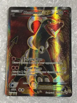Pokemon TCG Mega Houndoom EX Ultra Rare Card Breakthrough 153/162 - Image 1