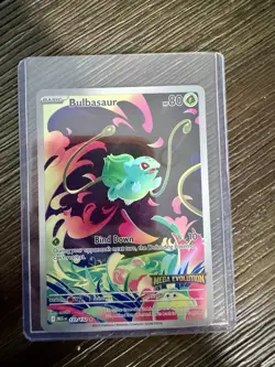 Bulbasaur Full Art 133/132 MEG Set Secret Rare Holo Mint Pokemon Card 2016 - Image 1