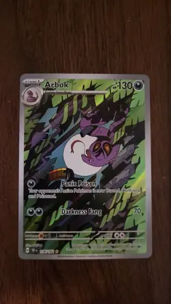 Pokemon TCG Arbok 176/162 Temporal Forces Illustration Rare Card NM Condition - Image 1