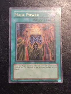 Yu-Gi-Oh! ULTRA RARE CARD MAGE POWER LON-050 VINTAGE PRINT LP - Image 1