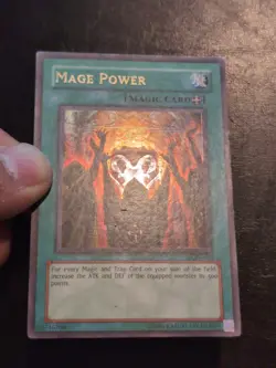 Yu-Gi-Oh! ULTRA RARE CARD MAGE POWER LON-050 VINTAGE PRINT LP - Image 2