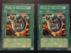 Yu-Gi-Oh! RARE CARD MASK OF BRUTALITY x2 LON-020 LP - Image 1