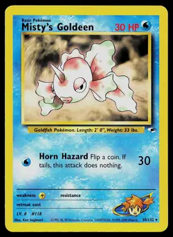 Pokemon Card - Misty's Goldeen Gym Heroes 30/132 Rare Non Holo - Image 1