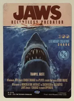 JAWS, Relentless Predator Borderless - Mythic - JAWS Secret Lair MTG - Image 1