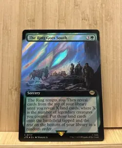MTG LTR 0777 - “The Ring Goes South” - Borderless - SURGE FOIL - Image 1