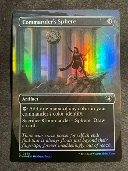 MTG Commander's Sphere (Borderless), NM-Mint, (CMM #0655) Foil - Image 1