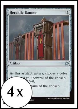 MTG - 4 x Heraldic Banner - Foundations - Playset 4x x4 - Image 1