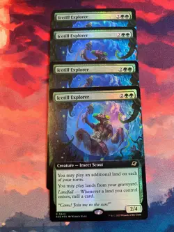 MTG Edge of Eternities Icetill Explorer Extended Art Foil x 4 (Play Set) - Image 1