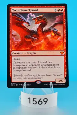 MTG Twinflame Tyrant Foundations Regular #97 - Image 1