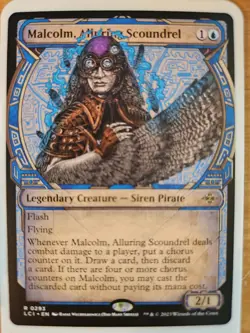 Malcolm, Alluring Scoundrel NM SHOWCASE The Lost Caverns Of Ixalan MTG FREE SHIP - Image 1