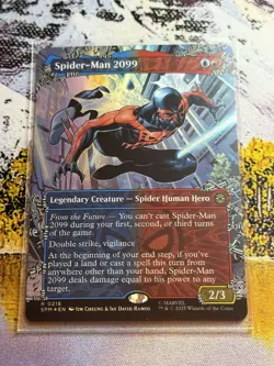 Spider-man 2099 Borderless Foil Mtg Marvels Spiderman Magic The Gathering - Image 1
