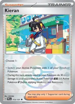Kieran 113/131 PokeBall Uncommon Holo NM Pokemon Sv: Prismatic Evolutions - Image 1