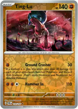 Ting-Lu 🥊 110/167 Rare Reverse Holo NM Pokemon Sv06: Twilight Masquerade - Image 1