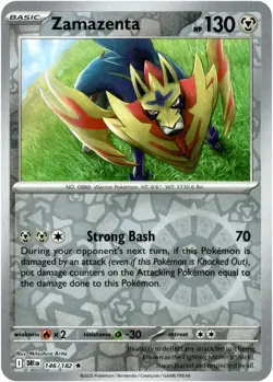 Zamazenta 🔩 146/182 Rare Reverse Holo NM Pokemon Sv10: Destined Rivals - Image 1
