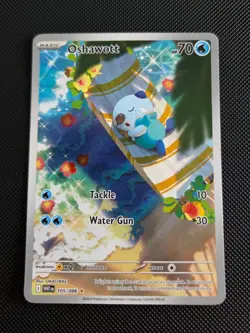 Pokemon TCG Oshawott 105/086 White Flare Illustration Rare NM - Image 1