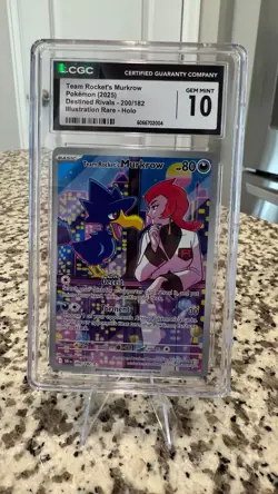 2025 Pokemon Team Rocket's Murkrow #200 CGC 10 GEM MINT - Image 1