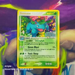 Venusaur - Pokemon EX Crystal Guardians Stamped 28/100 Reverse Holo Rare TCG - Image 1